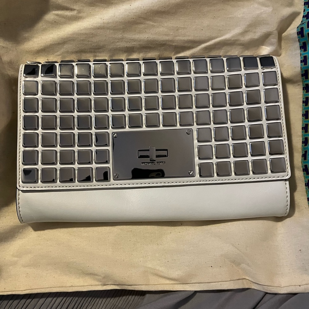 Michael Kors Natalia tile mirror clutch